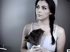 浴室, 茶髪の, チン, バック, 顔射, メイド, パンティ, オッパイの