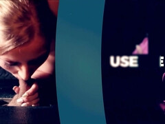 ブロンド, フェラチオ, イく瞬間, チン, のぞき穴, 手コキする, 自然山雀