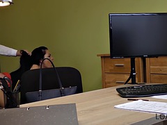 LOAN4K. Adventurous employee lures hot woman to fuck
