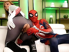 A young spiderman fucked a slutty busty girlfriend Gabriela Veracruz