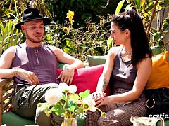 Leie, Tussi, Blasen, Betrug, Paar, Lecken, Realität, Flotter dreier