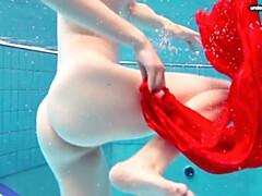 デカパイ, 大学生, 女, 彼女, Hd, 一人, オッパイの, 水中