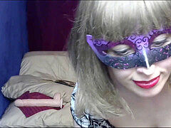 masked mature on web cam