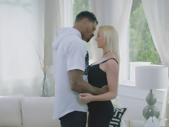 デカパイ, ブロンド, バック, 食べ物, ゲーム, 異人種間, なめる, 馬乗り