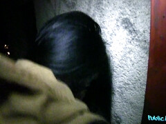 Schwarz, Spermaladung, Freundin, Geld, Im freien, Öffentlich, Schlampe, Titten