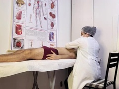 Leie, Grosser schwanz, Braunhaarige, Prüfung, Hd, Latina, Krankenschwester, Eng