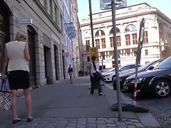 Watch how this young cuckold watches as his hot brunette GF makes quick cash in HD porn