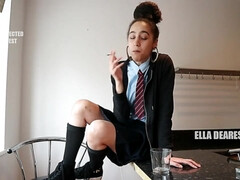 Británico, Ébano, Hembra, Dominacion femenina, Pene, Fumando, Adolescente, Tetas