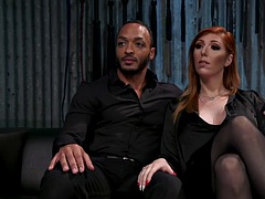 ボンデージ, 着衣女と全裸男, 黒人, レザー, 下着, 淫乱熟女, 赤毛, ペニスバンド