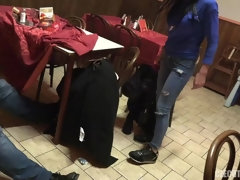 Beauté, Brunette brune, Tchèque, Hard, Léchez, Public, Jumeaux