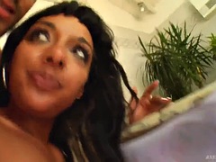 DP ebony anal creampie