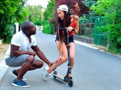 Anaal, Zwart, Pijpbeurt, Bruinharig, Handbeurt, Interraciaal, Mager, Tiener