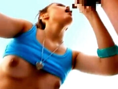 Asiatisch, Blasen, Spermaladung, Handjob, Japanische massage, Im freien