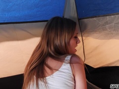 Rubia, Semen en la boca, Polla, Hablar sucio, Pajear, Sexo duro, Tetas naturales, Al aire libre