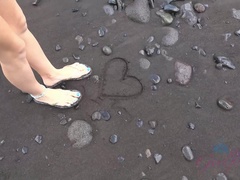 素人, フェラチオ, 茶髪の, 指いじり, 彼女, オーガズム, 小柄, 公共