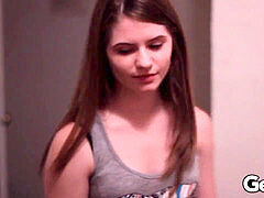 茶髪の, 指いじり, キス, レズビアン, オーガズム, ティーン