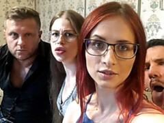 Cul, Sucer une bite, En levrette, Hard, Lingerie, Rousse roux, Jarretelles, Webcam