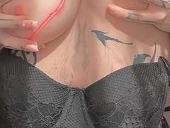 素人, アナル, 美人, ブロンド, 挿入, オナニー, 穴開きパンティ