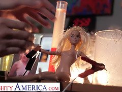 デカチン, デカパイ, ブロンド, フェラチオ, 手コキする, Hd, 叫ぶ, オッパイの