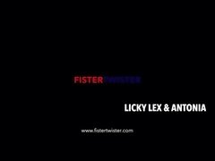 Fistertwister - Frantic fist fucking for busty blonde