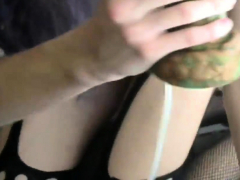 Grote mammen, Sperma shot, Masturbatie, Shemale, Alleen, Kousen, Webcamera