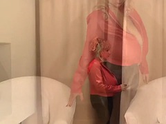 デカパイ, ブロンド, フェラチオ, ゲイ, オッパイの