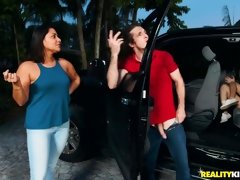 Sucer une bite, Voiture, Dingue, Léchez, Nue  à poil, Chatte, Chevaucher, Rugueux