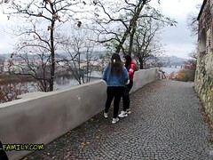 Culo grande, Tetas grandes, Morena, Hembra, Hd, Al aire libre, Pov, Trio