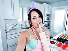 Awesome big boobs brunette Megan Sage likes dick-riding so much