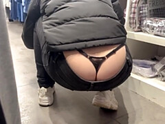 素人, お尻, 女, フェティッシュ, ジーンズ, アウトドア, 一人, ヒモパン