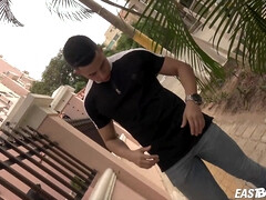 Teen latino muscle boy Roy Smith shows his body