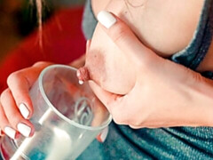 Blasen, Hundestellung, Kleid, Fetisch, Lingerie, Milf, Milch, Rasiert