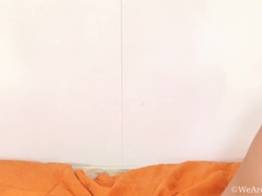 Francesca masturbates in bed with her vibrator