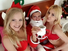 Blonde, Sucer une bite, Léchez, Chatte, Adolescente, Plan cul à trois