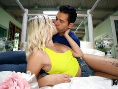 アメリカ人, ベッドルーム, 黒人, ブロンド, バック, ハードコア, なめる, 現実