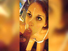 Enthousiasteling, Pijpbeurt, Sperma in gezicht, Frans