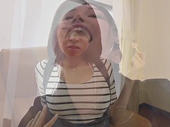 Asiatisch, Schönheit, Japanische massage, Küssen, Milf
