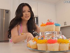 Asiatisch, Blasen, Schwanz, Hd, Interrassisch, Monster, Zierlich, Muschi