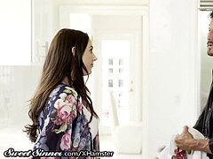 Angela milky ravaged by lover Over Kitchen Counter