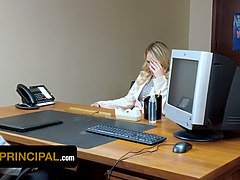 Blondine, Domination, Hd, Milf, Büro, Rau, Sohn, Titten