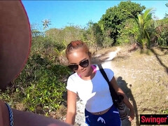 Amateur, Asiático, Verga grande, Mamada, Polla, Al aire libre, Público, Tailandés