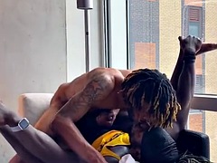 Grosse bite, Noire, Sucer une bite, Couple, Noir ébène, Homosexuelle, Masturbation, Muscle