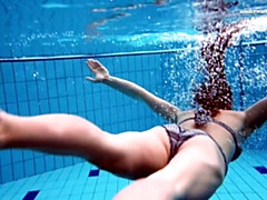 18, 茶髪の, 女, フェティッシュ, Hd, 小柄, ロシア人, 水中