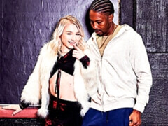 Gros cul, Grosse bite, Gros seins, Blonde, Sucer une bite, En levrette, Interracial