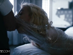 Bondage discipline sadomasochisme, Blond, Pijpbeurt, Gebondenheid, Pornster, Rijden, Ruw, Tieten likken