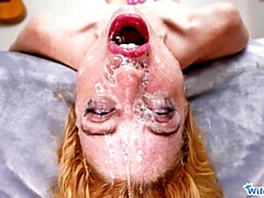 ベッドルーム, デカチン, ブロンド, 服従, 下着, オマンコ, ガリガリ, ティーン