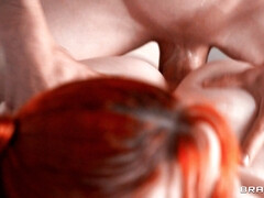 Abigaiil Morris lying on her stomach gets pussy penetrated