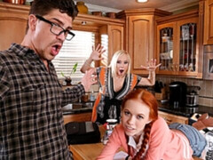 Dormitorio, Mamada, Pequeña, Pelirrojo, Colegiala, Afeitado, Adolescente, Tetas