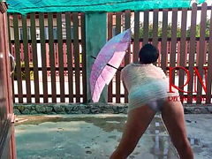 ハードコア, メイド, 淫乱熟女, アウトドア, パンティ, シャワー, スカートのぞき, のぞき