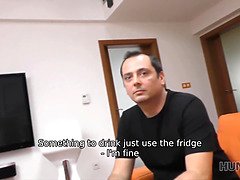 Enthousiasteling, Pijpbeurt, Man die toekijkt, Tsjechisch, Hd, Geld, Gezichtspunt, Tiener